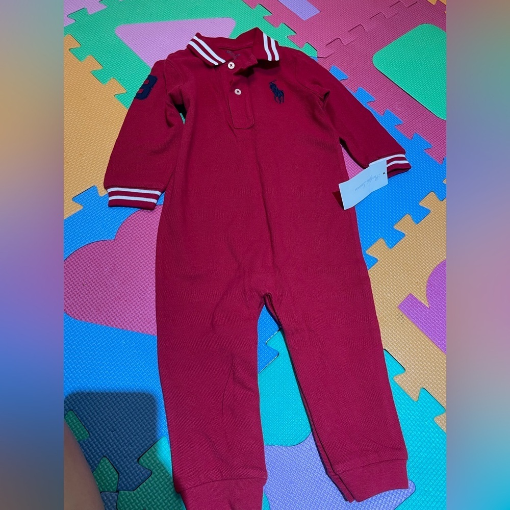 Ralph Lauren Kids Polo in Red with White Accents